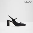 【ALDO】PAPILLIANA-素色精緻尖頭粗跟鞋-女鞋(黑色)