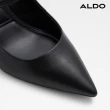 【ALDO】PAPILLIANA-素色精緻尖頭粗跟鞋-女鞋(黑色)