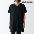 【MUJI 無印良品】女棉混涼感V領長版衫(共4色)