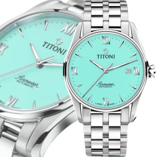 【TITONI 梅花錶】空中霸王 AIRMASTER機械錶 Tiffany blue(83908S-691 蒂芬尼藍)