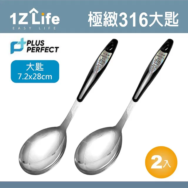 PLUS PERFECT極緻316大匙-2入(PERFECT 理想 小五金 湯匙 1z life 極緻 316不鏽鋼)