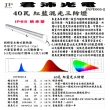 【JIUNPEY 君沛】3呎 40W 紅藍光譜植物燈管 防水型雙排燈芯設計(植物生長燈 三防燈)