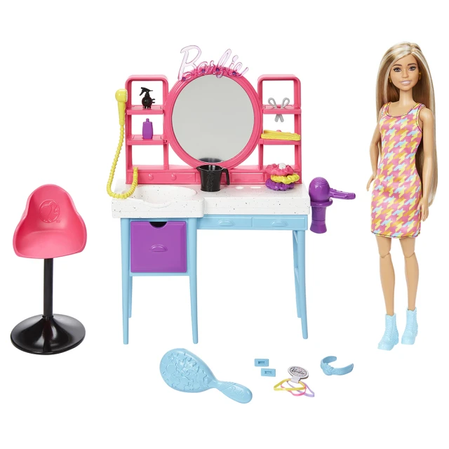 Barbie 芭比 時尚沙龍玩頭髮遊戲組