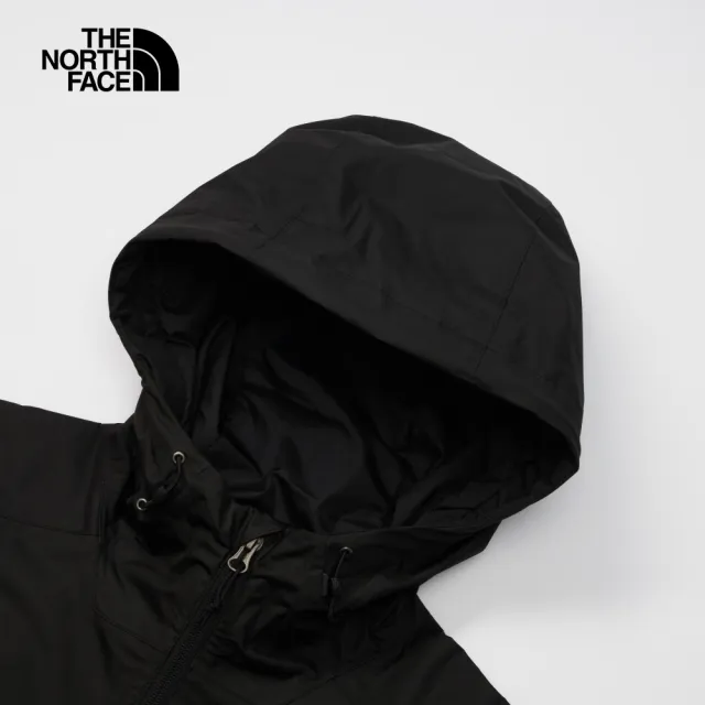 【The North Face 官方旗艦】北面男款黑色防水透氣連帽衝鋒衣｜88RDJK3