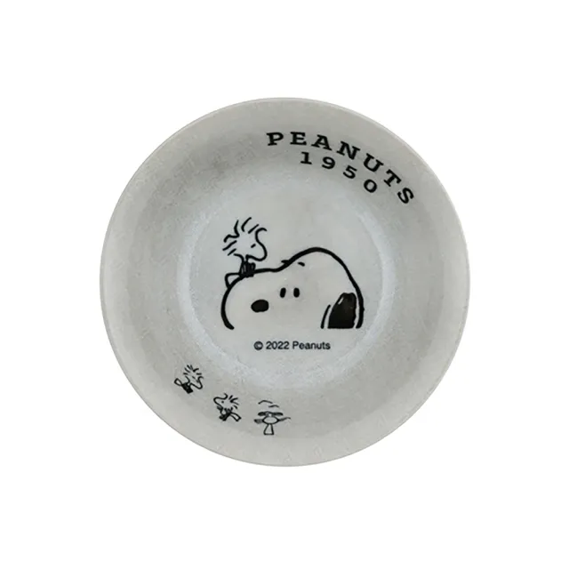 【Kamio】SNOOPY 史努比  陶瓷餐盤 陶瓷盤子 16cm 特寫 灰(餐具雜貨)