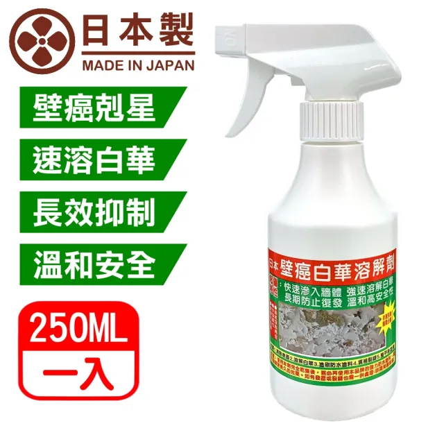 【十田修繕】日本壁癌白華溶解劑 250ML(壁癌 白華 乳膠漆 批土 油漆 防霉 除霉)