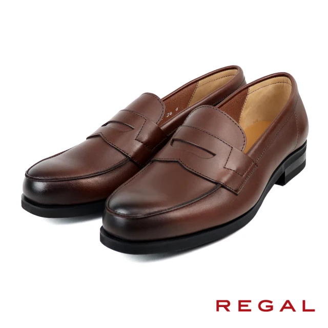 REGALREGAL 經典漸層染色便士樂福鞋 深棕色(22DL-DBR)