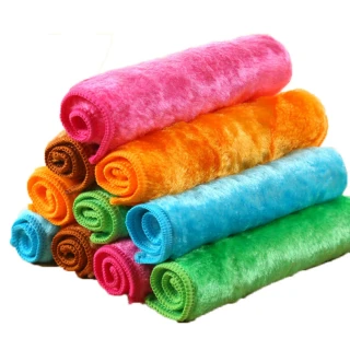 5入裝 木質纖維「魔術布」超細纖維雙面吸水抹布不沾油抹布洗碗巾洗碗布擦拭巾(神奇油切毛巾)