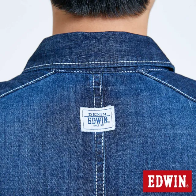 【EDWIN】男女裝 503 工裝連身牛仔褲-中性(原藍色)
