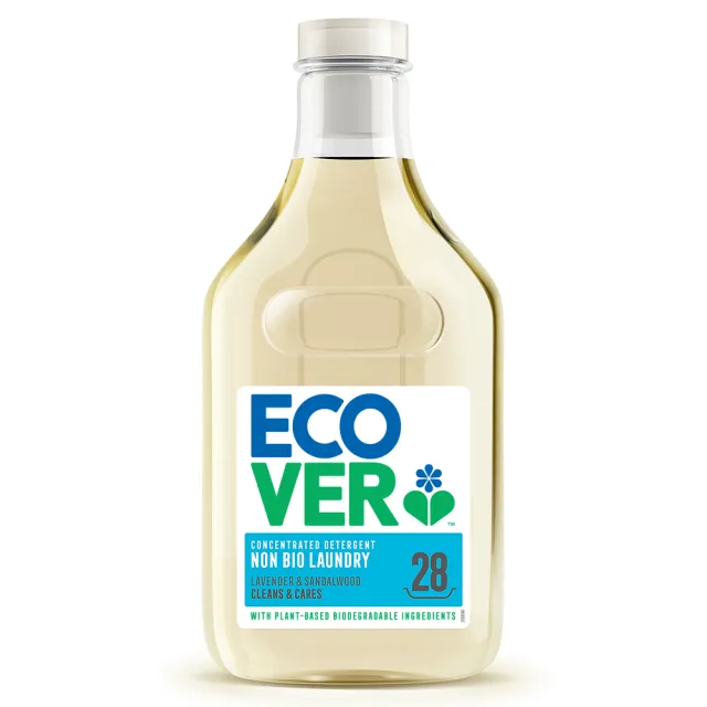 【ECOVER 宜珂】Non Bio親膚低敏濃縮洗衣精(薰衣草&檀香木1000ml*3罐組)