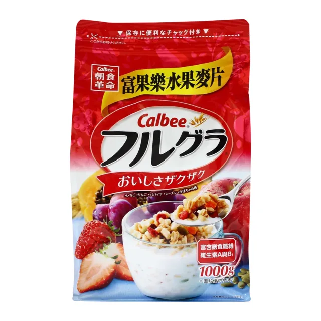 【Calbee卡樂比】富果樂水果麥片(1000g/包)