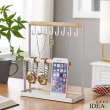【IDEA】格調簡約木質鐵藝珠寶展示架/首飾架/飾品架