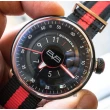 【BOMBERG】炸彈錶 BB-01 帆布帶手錶-紅黑/43mm(CT43H3PBA.01-2.9)