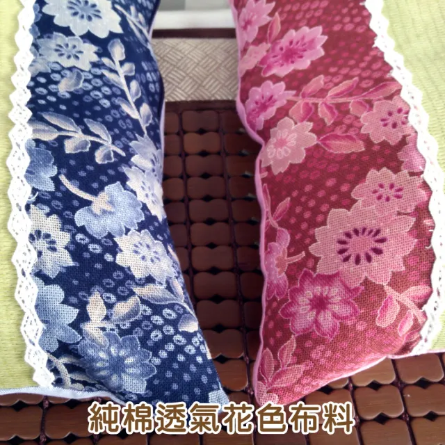 【LASSLEY】亞草綠豆殼枕-露雨沾花(夏季 涼感 天然 透氣 冬夏兩用 台灣製造)