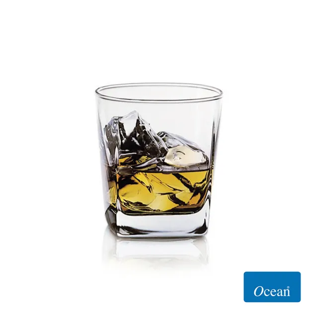 【WUZ 屋子】Ocean Plaza方型威士忌杯6入組(295cc/無鉛玻璃杯)