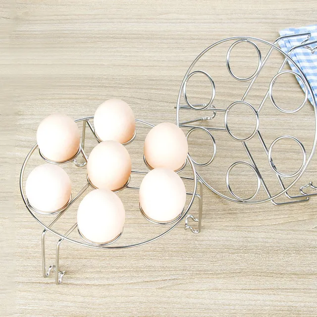 【PUSH!】廚房用品304不鏽鋼蒸架7孔雞蛋蒸架可疊加蒸排骨蒸菜架子(蒸架D157)
