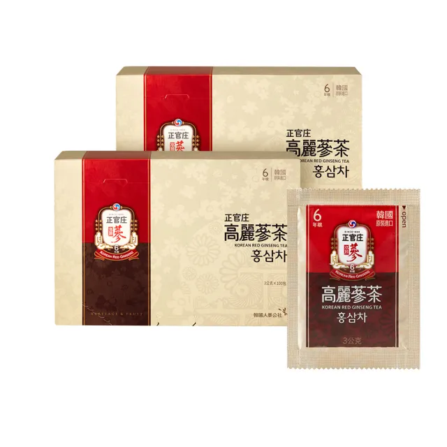【正官庄】高麗蔘茶2盒組(3gx100包/盒)