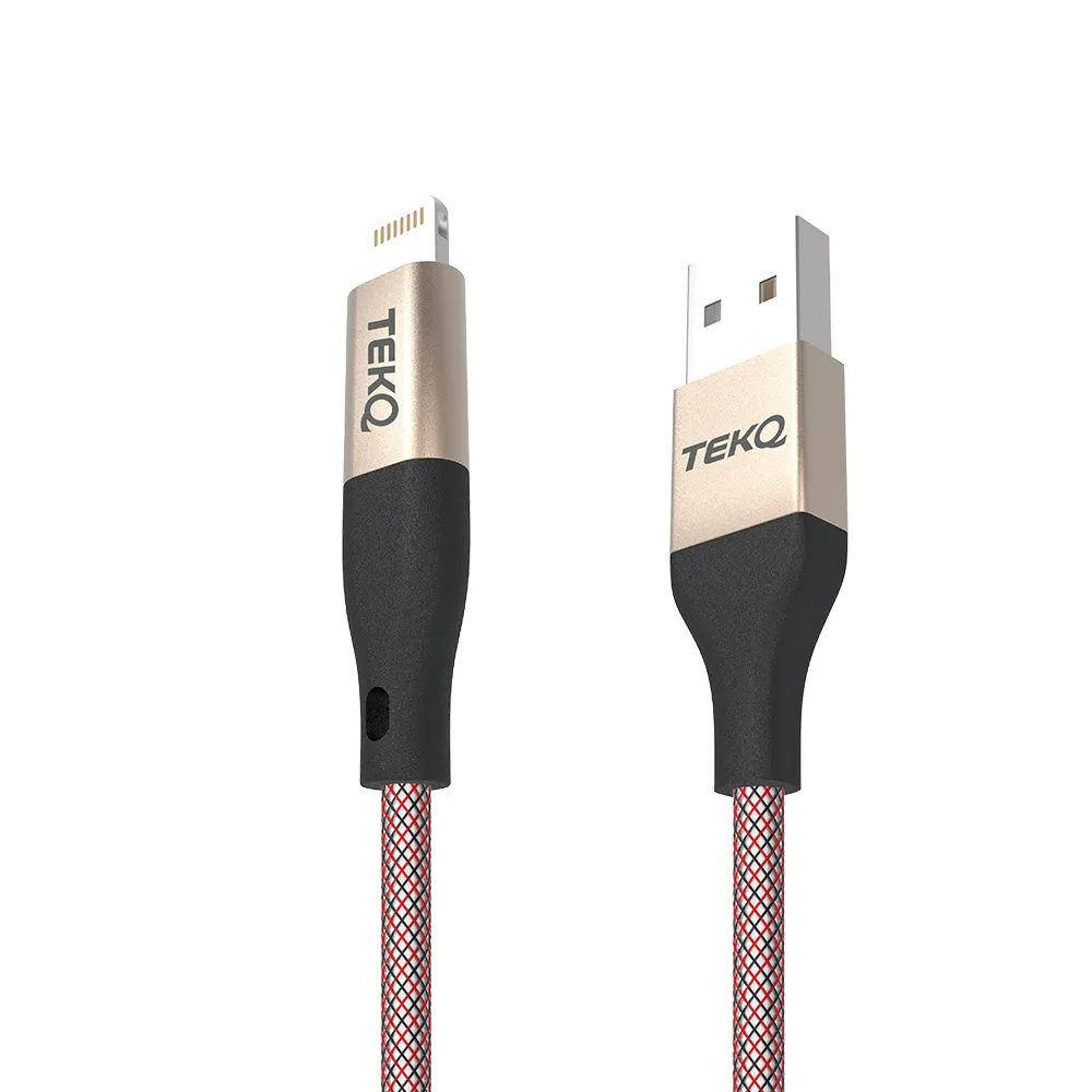 【TEKQ】uCable iPhone lightning USB 2.4A蘋果高速手機充電線 200cm傳輸線(支援MFi認證 Apple蘋果快充)