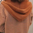 【MsMore】韓國女團休閒時尚條紋連帽毛織外套#103330(4色)