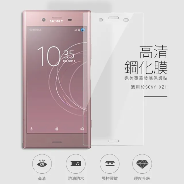 SONY XZ1透明9H玻璃鋼化膜手機保護貼(3入 XZ1保護貼 XZ1鋼化膜)