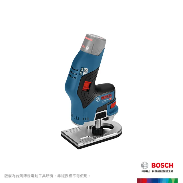 【BOSCH 博世】12V 鋰電免碳刷修邊機-空機(GKF 12V-8)