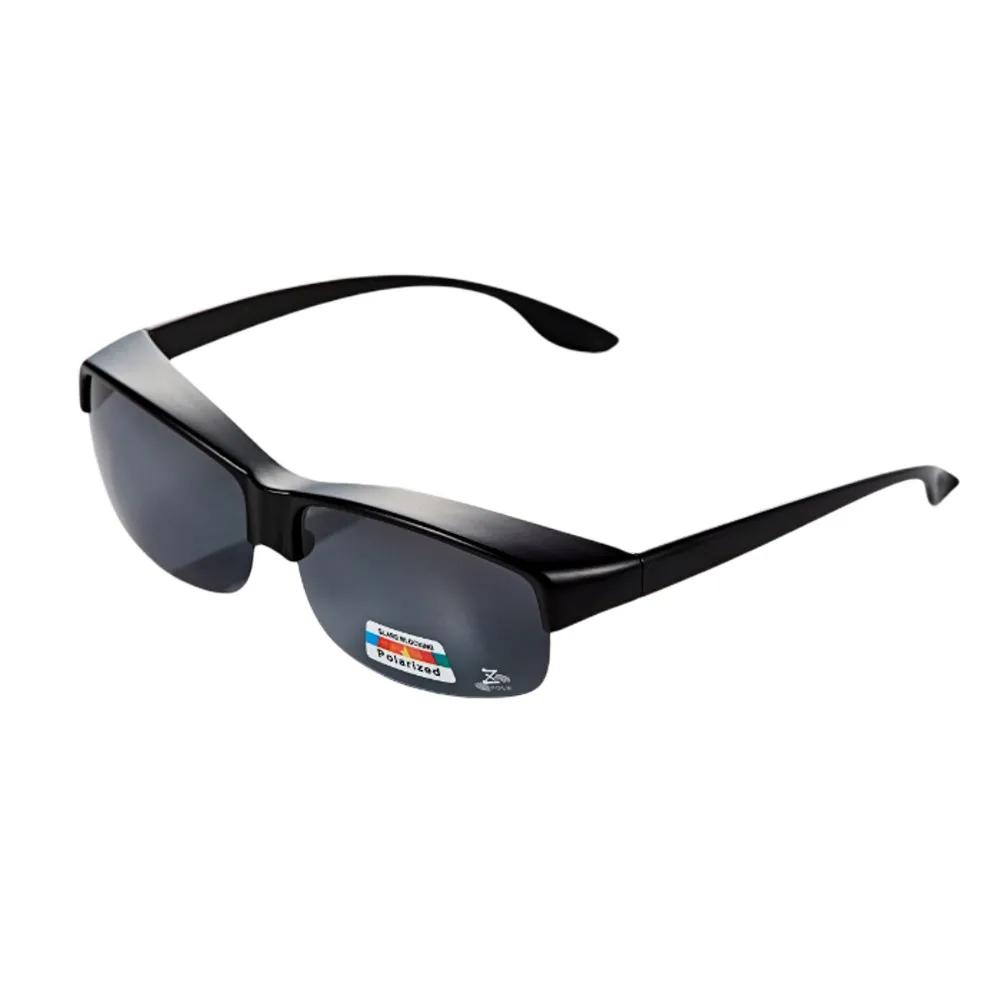 【Z-POLS】半框包覆式 抗UV400頂級Polarized寶麗來偏光眼鏡(近視族必備舒適包覆設計)