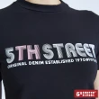 【5th STREET】女立領果凍合身短袖T恤-黑色