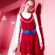 【Gennies 奇妮】多風格羊毛吊帶長版上衣(紅/藍G3Y34)