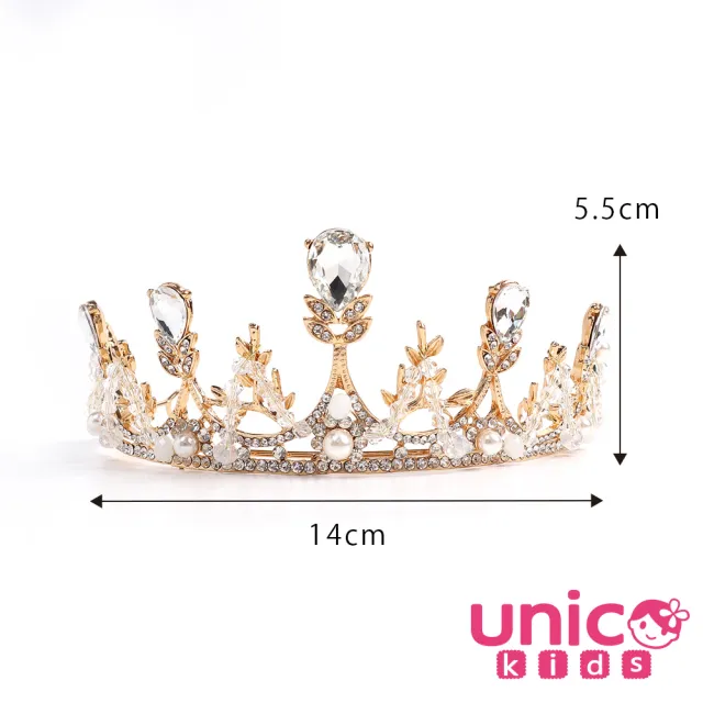 【UNICO】兒童 冰雪奇緣艾莎最愛的公主水晶皇冠頭飾/髮飾(髮飾/配件/聖誕)
