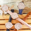 【GOTO】浪漫小資女精品時尚手錶-IP玫x白x黑皮(GL0054L-4K-241)