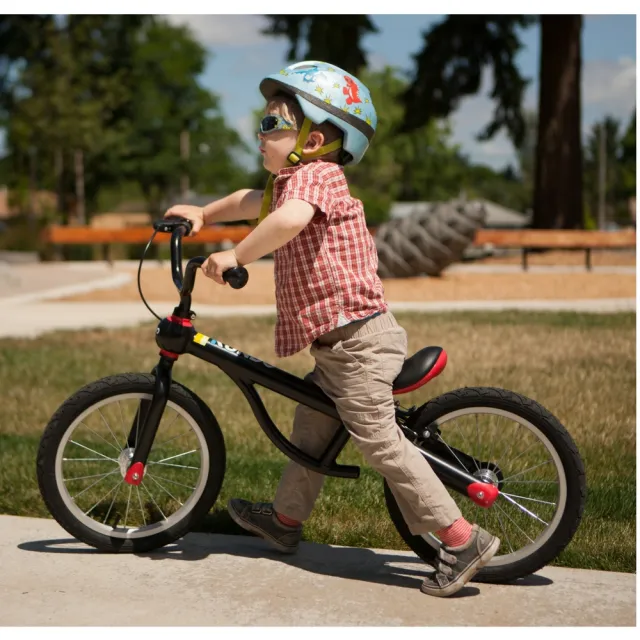 【西班牙KUNDO】二合ㄧ兒童滑步車Smarttrail Ｖ16吋-藍 紅 粉（三色可選）(平衡車)