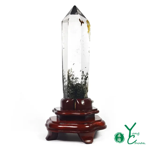 【YC寶石】天然綠幽靈水晶柱_D12