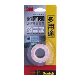 【3M】Scotch VHB超強力雙面膠帶-多用途專用 18MMx1.5M V1805
