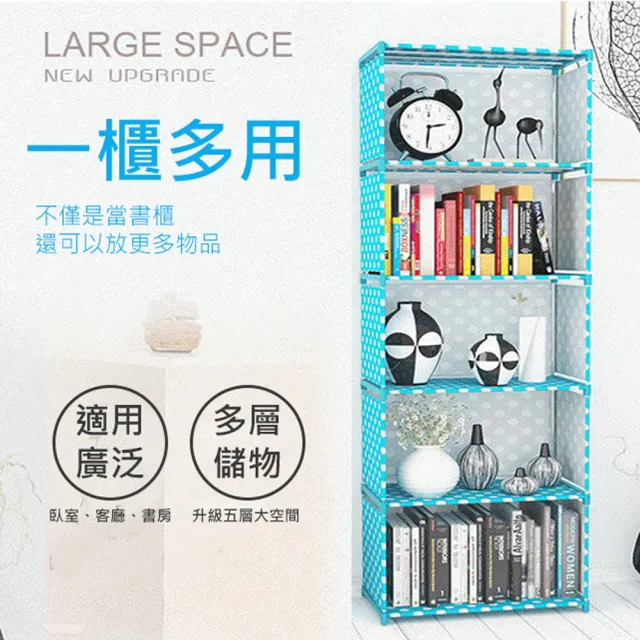 【VENCEDOR】簡易DIY 五層4格 置物櫃(書架 書櫃 可超取 簡易組裝 收納櫃 組合櫃 置物 架子-2入組)