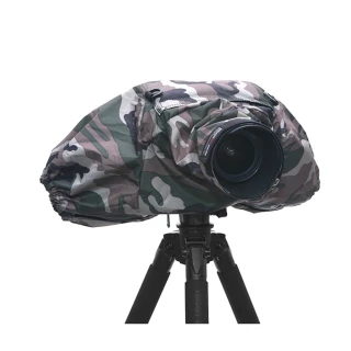 【MATIN】單眼單反相機罩防水相機雨衣M-7101迷彩附背帶環(雙袖防風罩防塵罩 適打鳥拍鳥)