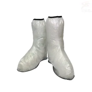 男女通用款 拉鍊式馬靴型防水防滑透明雨鞋套(五種尺寸可選/M-3XL/雨天必備)