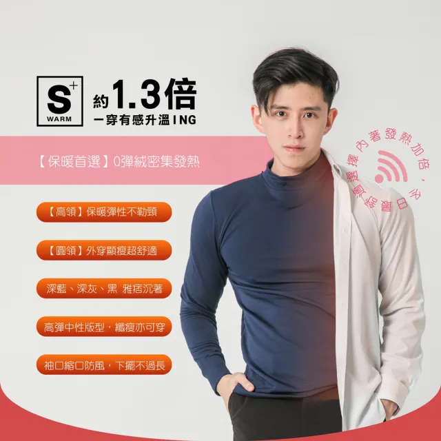 【MI MI LEO】3件組-韓版刷毛保暖衣發熱衣(#發熱衣#保暖衣#刷毛#冬季保暖)