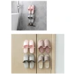 【T&M】無痕貼壁掛式拖鞋架-3入組(浴室 玄關 房門口 置物間拖鞋收納)