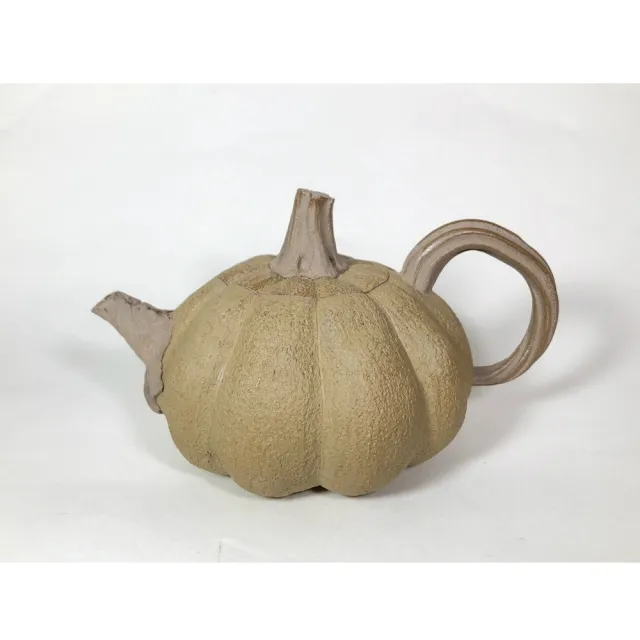【創藝工坊】全手工南瓜壺 120cc(陶藝作品 南瓜 全手工 精品 泡茶 品茗茶 生活陶)