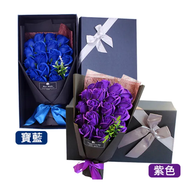 【VENCEDOR】18朵香皂玫瑰花束(浪漫送禮必買首選 玫瑰花束 情人節花束 生日花束 週年紀念-6入)