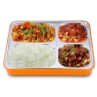 【PUSH!】餐具用品304不銹鋼保溫飯盒便當盒防燙餐盤盒(便當盒加保溫提袋1入E74-4)
