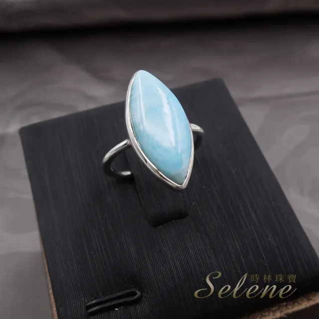 【Selene】冰藍拉利瑪銀戒指(海紋石925銀二款任選)