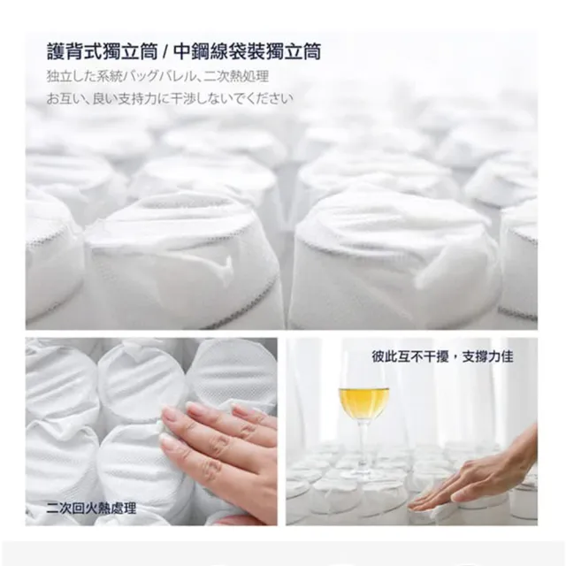 【藤原傢俬】豆腐吸濕排汗硬式獨立筒床墊單人加大(3.5尺)