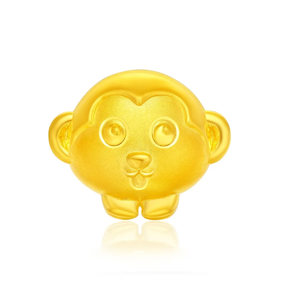 【周大福】生肖系列 幸福小猴黃金路路通串珠
