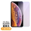 iPhoneXSMax 藍紫光9H玻璃鋼化膜手機保護貼(XSMax保護貼 XSMax鋼化膜 買保護貼送保護殼)