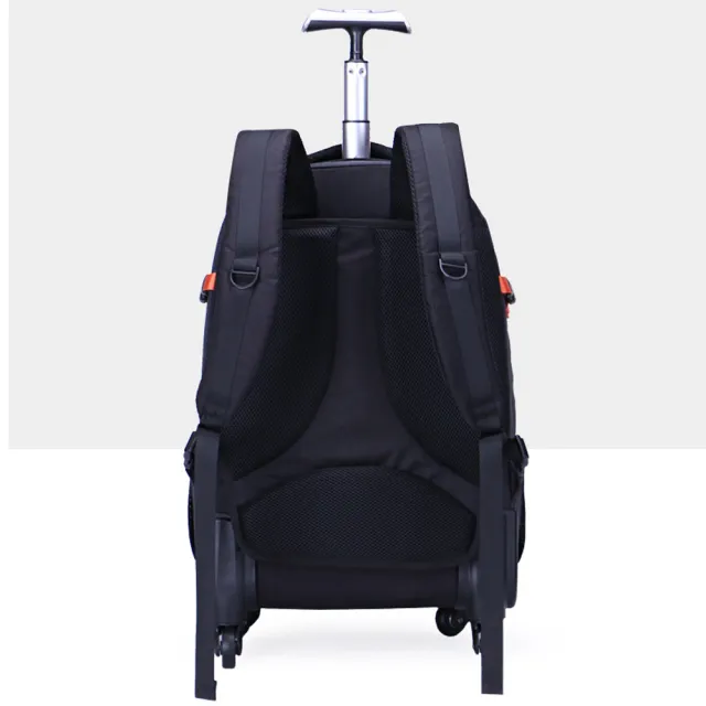 【PUSH!】雙11 旅遊休閒用品 拉桿雙肩背包 電腦包 大容量輕型拉桿包 35L萬向輪背包 書包(拉桿包U57)