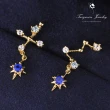 【Turquoise Jewelry】簡約輕奢風北極的流星光芒不對稱925銀耳環(tqsm0002)