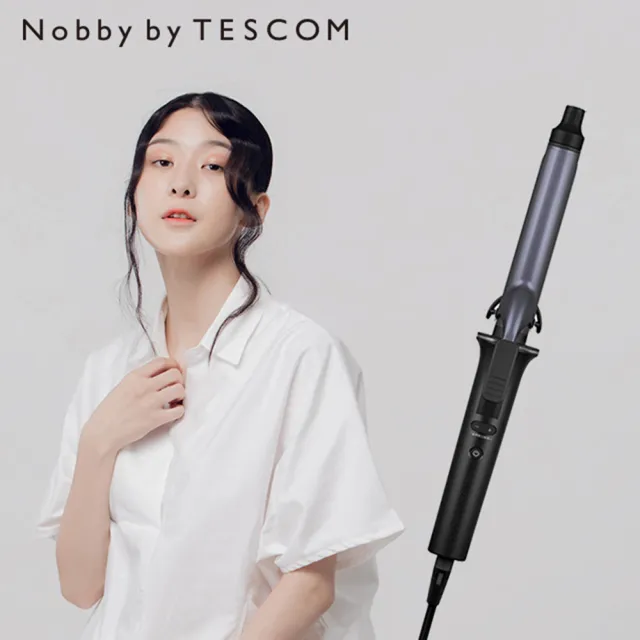 【Nobby by TESCOM】日本專業沙龍修護離子電棒捲 NIM3026TW 夜空黑(18秒快速升溫)