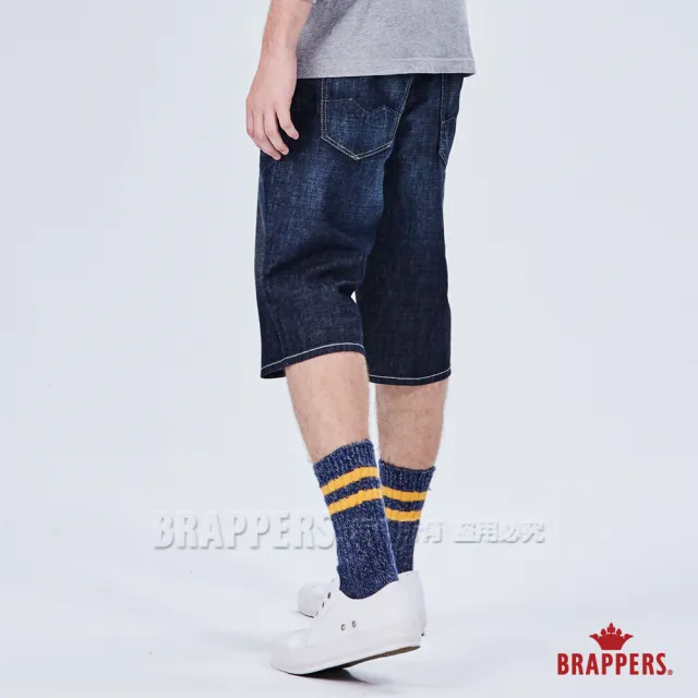 【BRAPPERS】男款 HM-中腰系列-全棉五分褲(深藍)