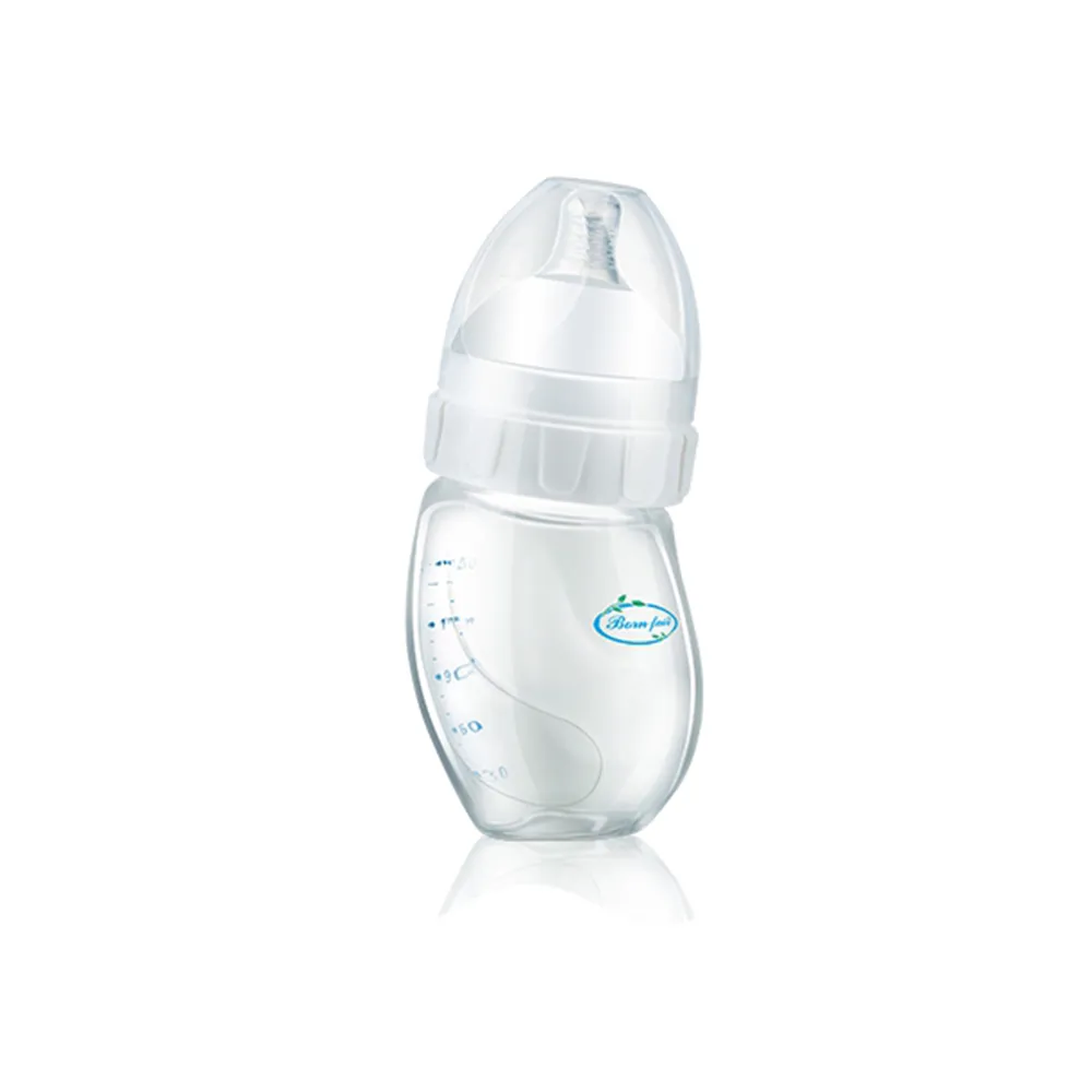 【美國 Born Fair】新生兒寬口防脹氣玻璃奶瓶(150ml)